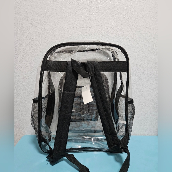 Clear Backpack with Black Trim - Picture 2 of 8